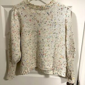 SHEIN Cream Colourful Popcorn Knit Drop Shoulder Sweater Size 8/10 Women’s